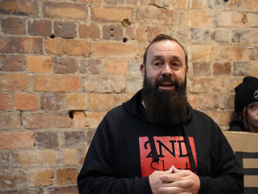 Nat Spary at the launch of fundraiser Homeless for a Night 2025 at 2nd Shot cafe.