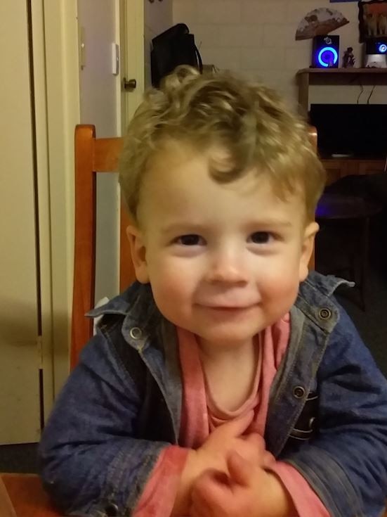 Image grab from video. Two-year-old Connor Horan died in August, 2018 from multiple head and internal injuries.