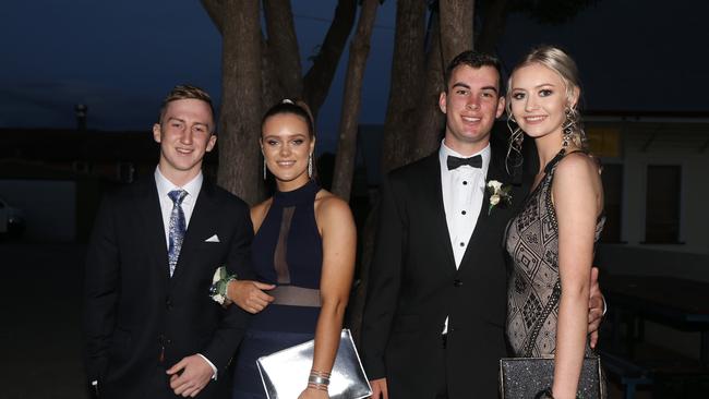 Sam Frattini, Bronte Le Sueur, Cody Byrne and Abbey McDonnell at the Assumption Formal on Friday April 21. Photo Deanna Millard/Warwick Daily News