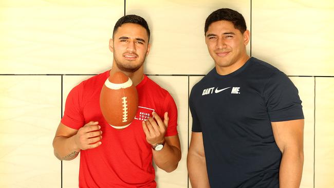 Holmes and Taumalolo underwent NFL trials several years ago. Picture by Nathan Edwards.