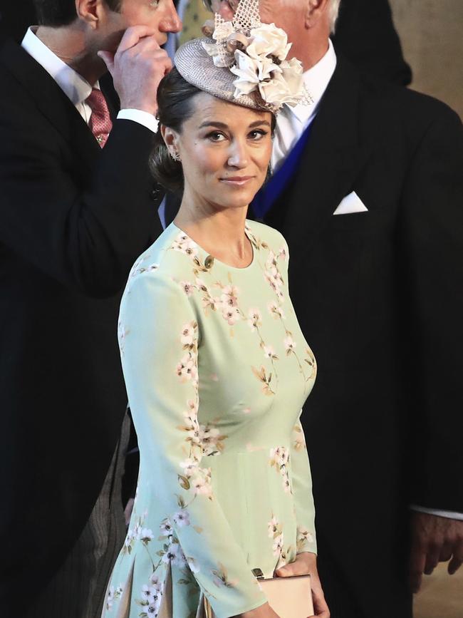 Pippa Middleton showed off her baby bump. Picture: AP