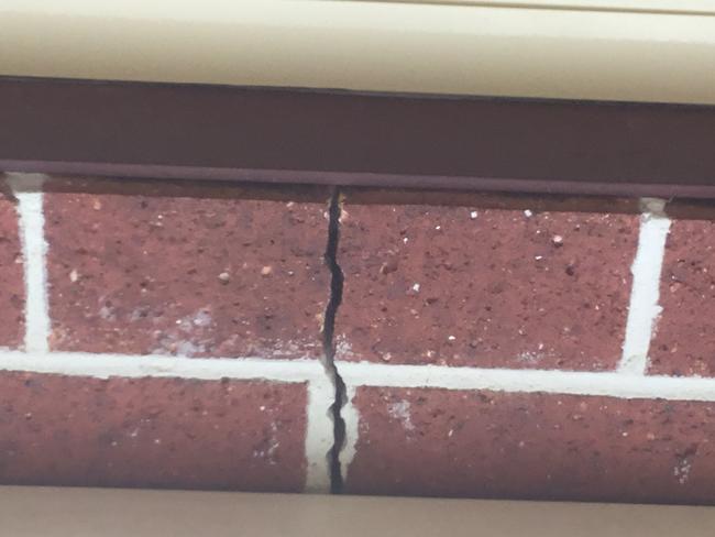 Cracks in the home.