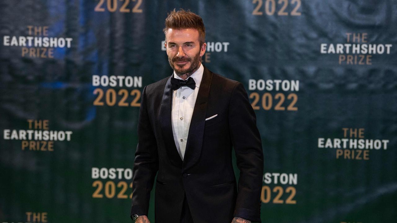 Beckham at the Earthshot Prize. Photo by Joseph Prezioso / AFP