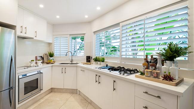 The kitchen at the Hedges Ave property.