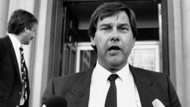 Former Port Adelaide Football Club president Bruce Weber outside court in 1990.