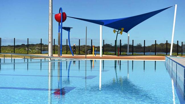 The Ballina Swimming Pool and water slide were looking fresh and new as the Ballina Shire Swimming Pools Redevelopment Project draws to a close. Picture: Marc Stapelberg