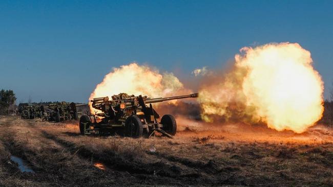 Members of the Ukrainian armed forces are deployed amid the conflict with Russia.