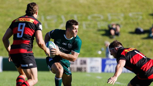 Action in the Norths v Shute Shield game in round nine of the competition. Pic Karen Watson.