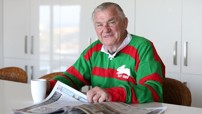 Piggins put differences aside to witness the Rabbitohs’ premiership win in 2014.