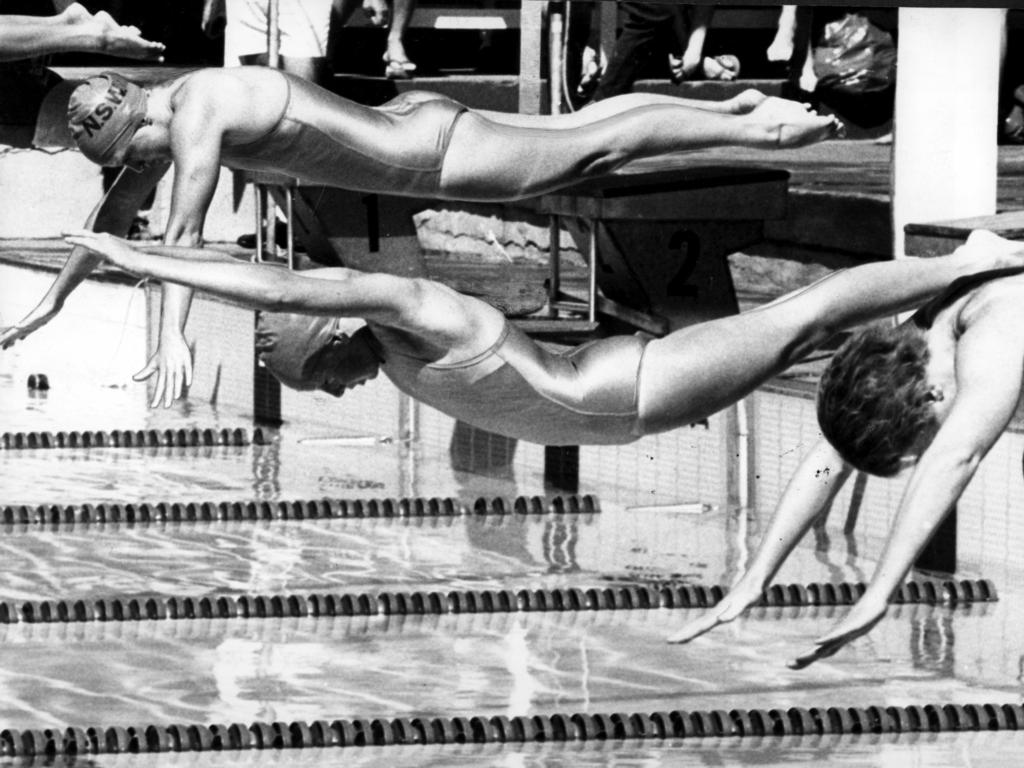 Ford was the world’s fastest 13-year-old, seen here swimming at North Sydney Pool in 1976. Picture: Dave Fullagar