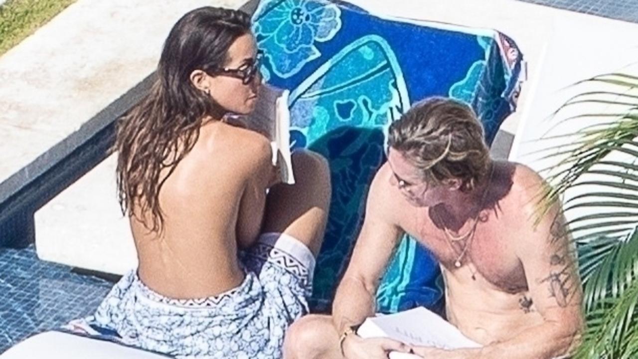 Shirtless Brad Pitt sunbathes with topless Ines de Ramon on Cabo trip Photos news.au — Australias leading news site pic photo