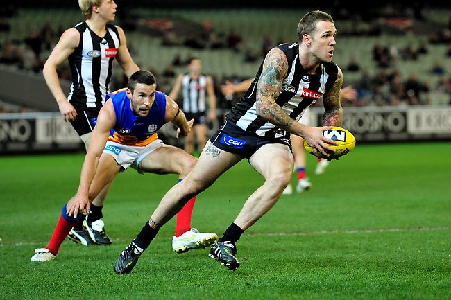 <p>The Lions came to the G in Round 22, Swan came away with 33 touches and three votes. Picture: Colleen Petch</p>