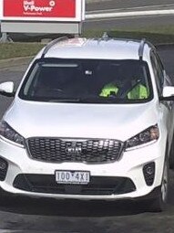The trio left in a white Kia Sorrento with false number plates 100 4XI.