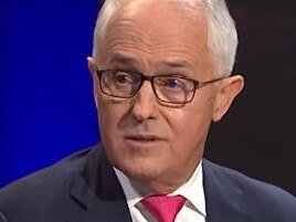 Hot debate was sparked on Q&A around climate change and the cashless card. Pictured is former PM Malcolm Turnbull.