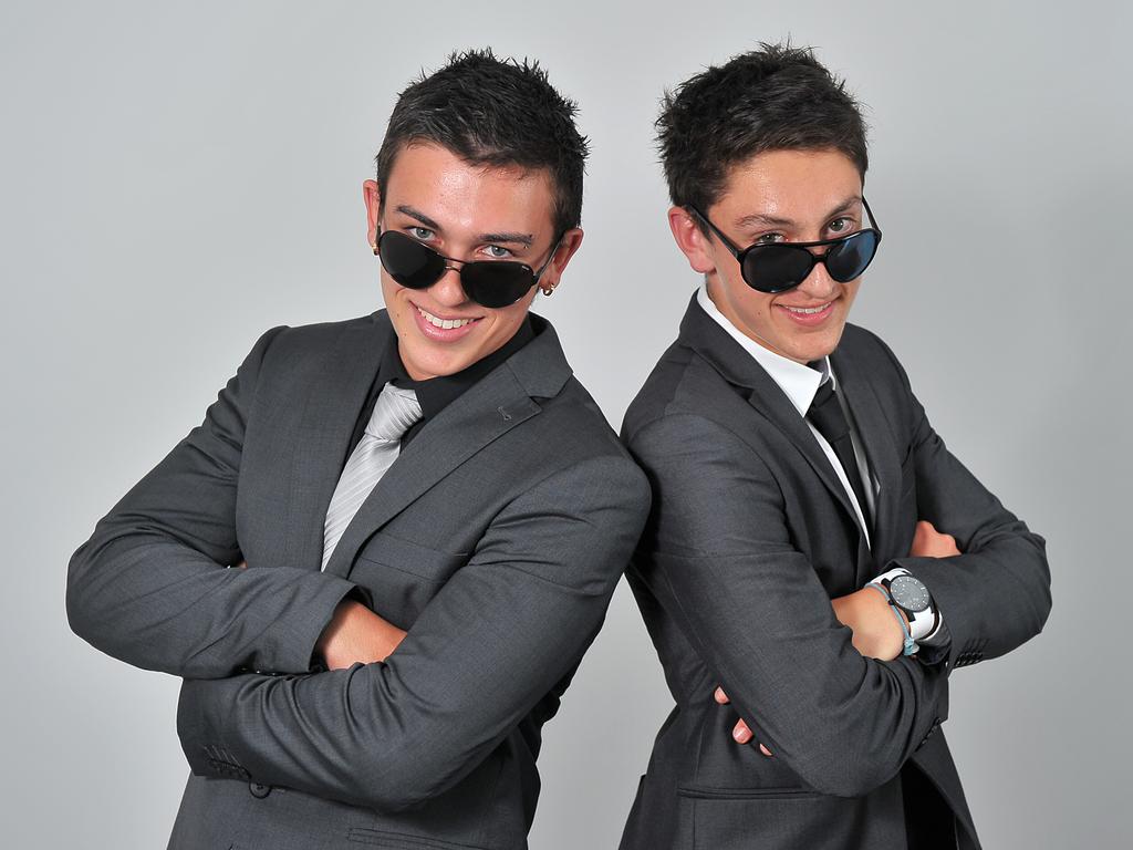 CJ Chalmers and Dan Drakopoulos at the 2011 Casuarina Senior College formal at the Darwin Convention Centre. Picture: NT NEWS