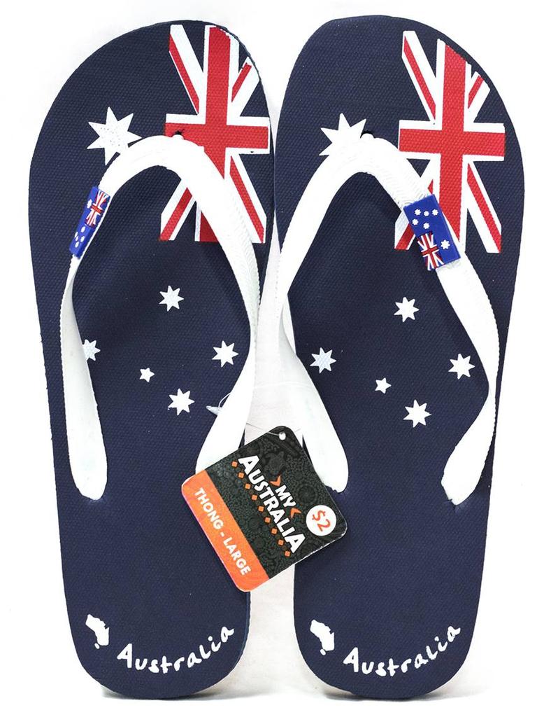 Australian Australia Day Flag Thongs Stock Image - Image of symbol