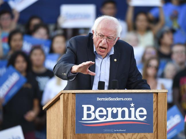 DENVER, CO - SEPTEMBER 09: Democratic presidential candidate Sen. Bernie Sanders (I-VT) speaks to supporters at a rally at Civic Center Park on September 9, 2019 in Denver, Colorado.   Michael Ciaglo/Getty Images/AFP == FOR NEWSPAPERS, INTERNET, TELCOS & TELEVISION USE ONLY ==