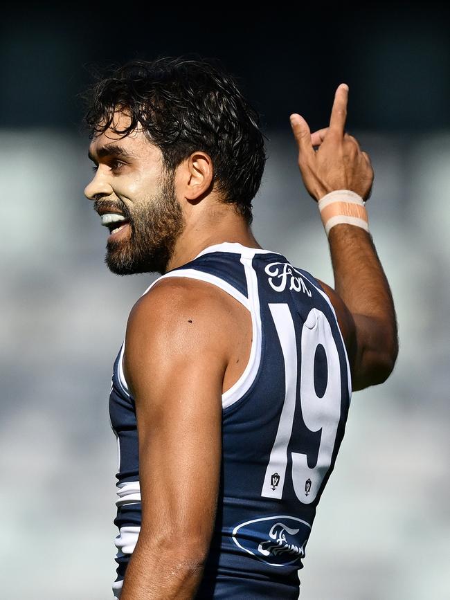 Jack Martin has appeared in a handful of VFL pre-season and home-and-away matches for Cats. Picture: Quinn Rooney/Getty Images