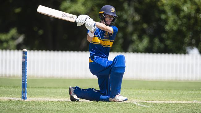 Fraser Judd bats for Toowoomba Grammar School against Cranbrook School. Picture: Kevin Farmer