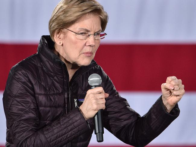 Elizabeth Warren. Picture: AFP