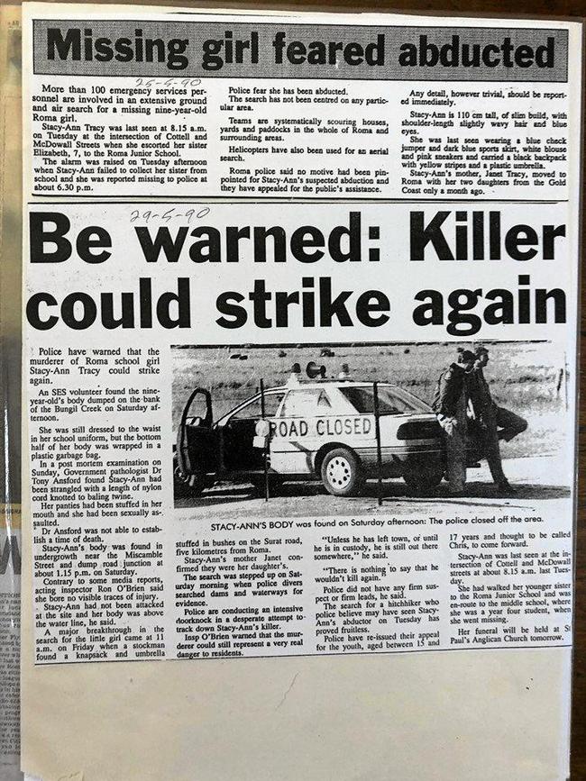 Archived articles about Stacey-Ann Tracy who was murdered in May 1990.