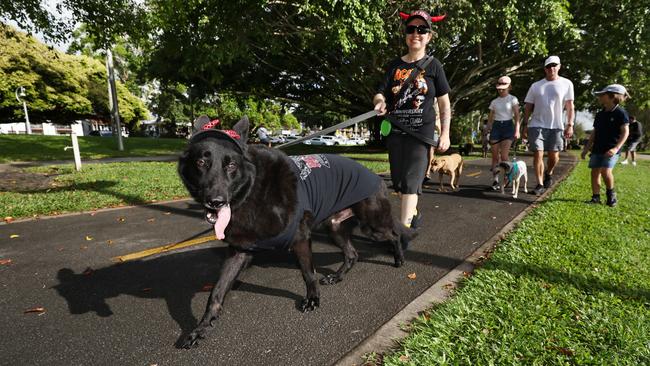 Michelle Probyn and Navarra participated in the RSPCA's Million Paws Walk fundraiser, held along the Cairns Esplanade. Picture: Brendan Radke