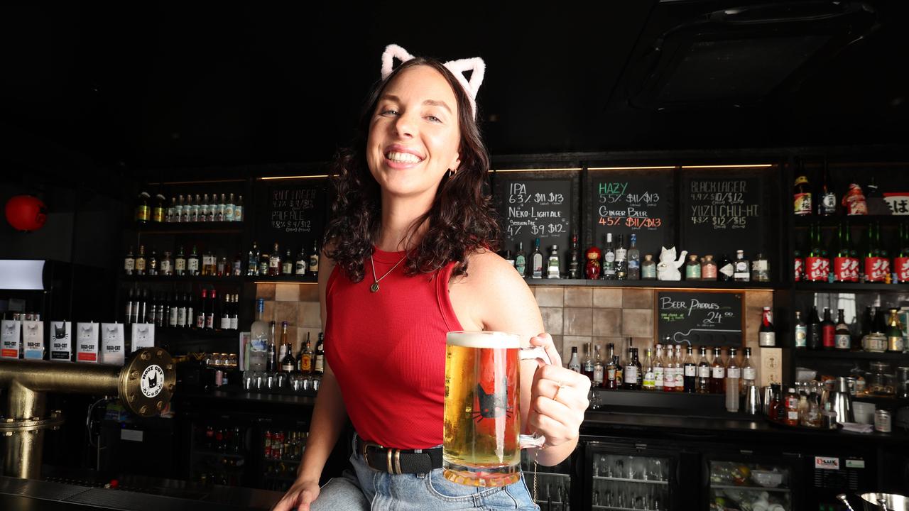 Olivia Lee at Miami brewery, Roji Cat, which has taken home the best specialty flavoured beer at the Australian International Beer Awards for their creation, Chilli Cat. Picture: Annette Dew.