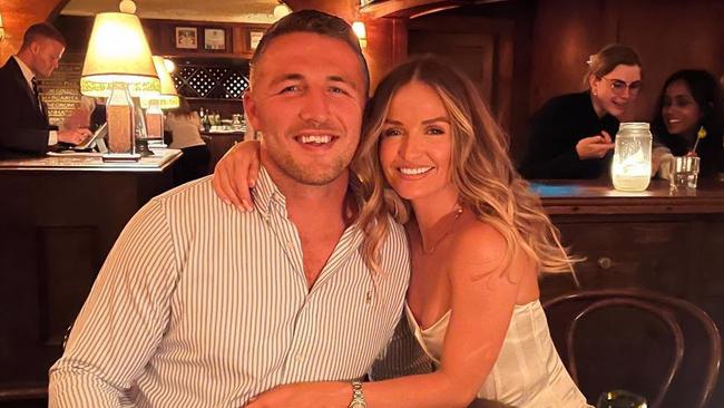 Sam Burgess and Lucy Graham together. Instagram