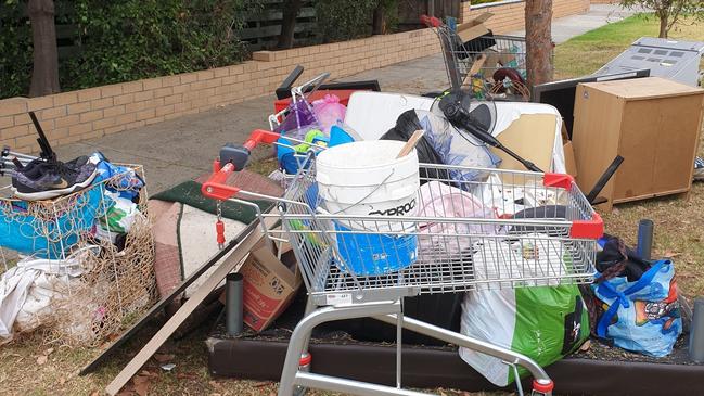 Rubbish dumped in Northcote. Picture: Snap Send Solve