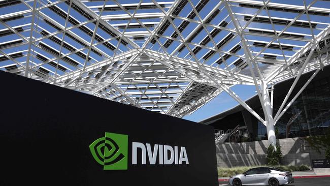 Chipmaker Nvidia has reached more than $US2 trillion market cap as its shares have surged this year. Picture: Getty Images via AFP