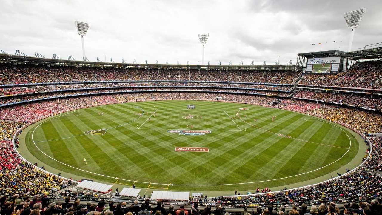 More than 100,000 turned out at the MCG to watch the Eagles win the AFL grand final. . Picture: Tim Terry