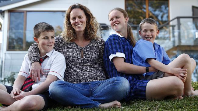 Despite their different attitudes to NAPLAN, the Talbot children all thought they did okay in the end. Picture: Sam Ruttyn