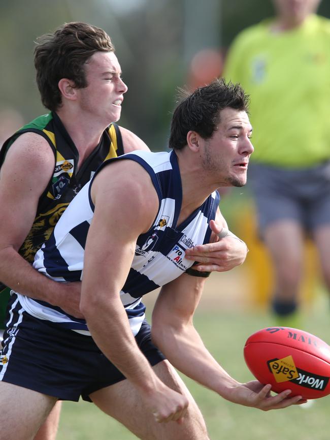 Travis Bravo in action for Pearcedale.