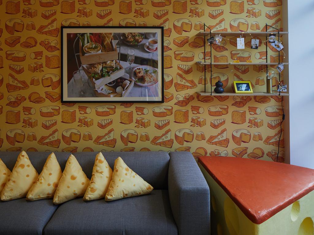 A cheese-themed hotel suite billed as a world-first has opened in London. Picture: Cover Images