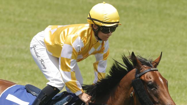 Rachel King rides debutant Una Grew Roses for trainer Stephens Jones. Picture: Getty Images