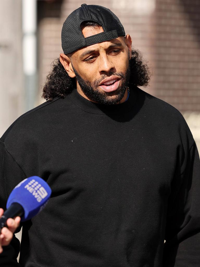 Josh Addo-Carr was seen leaving his home in Belmore on Tuesday morning, ahead of a meeting that will determine if he is rested for the club’s finals return. Picture: Tim Hunter