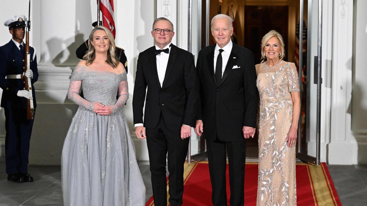 The couple were hosted for hey a State Dinner at the North Portico of the White House in Washington, DC. Photo: SAUL LOEB / AFP