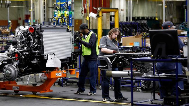 A General Motors assembly line in Michigan. Picture: AFP