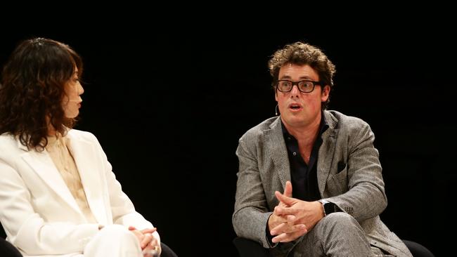 Aesop CEO Michael O'Keefe speaks during the Business of Fashion Presents VOICES at Sydney Opera House in Sydney. Picture: Matt King/Getty Images