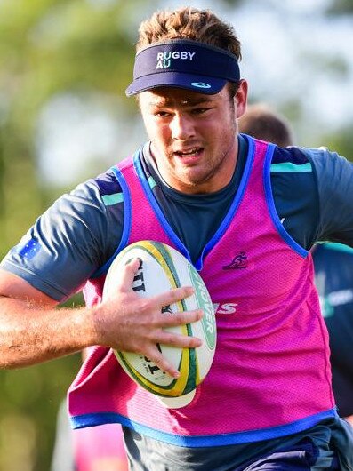 Wilson training with the Wallabies. Picture: Stuart Walmsley/Rugby AU Media