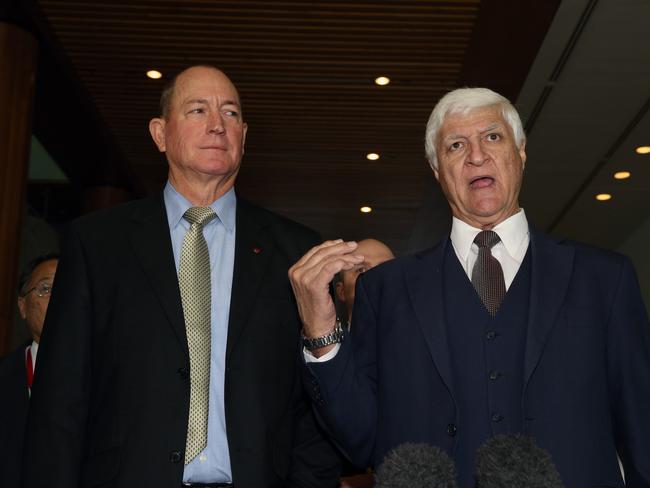 Senator Fraser Anning with party leader Bob Katter. Picture Gary Ramage