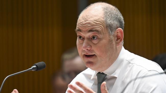 National Australia Bank chief executive Andrew Irvine says cost savings are ‘keeping our bank safe’. Picture: NewsWire / Martin Ollman