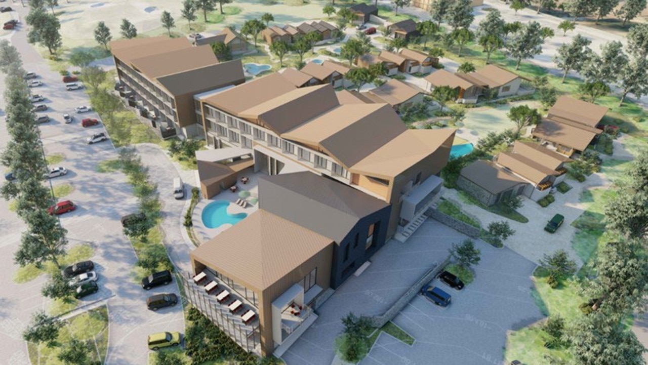 An artist impression of the 100-room luxury hotel proposed for next to Sandy Creek Golf Club in the Barossa. Picture: ESD Planning and Design