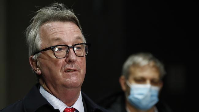 Victorian Health Minister Martin Foley speaks to the media. Picture; Getty Images.