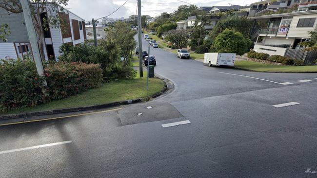 A Google Street view of the corner at Alexandra Headland where the accident occurred.