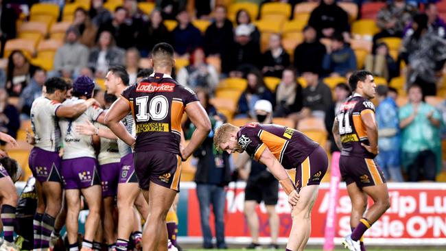 Seibold says Broncos young players are learning some tough lessons right now. Picture: Getty Images.