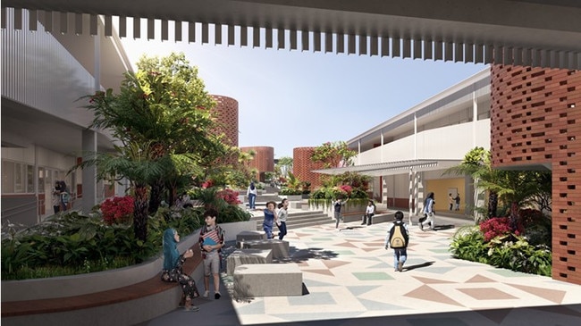Artist impression of the proposed Minarah College for Catherine Field.