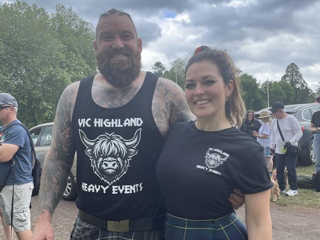 Robbie Braithwaite and Emma Bargery from the Victorian Highland Heavy events. Picture: Athos Sirianos