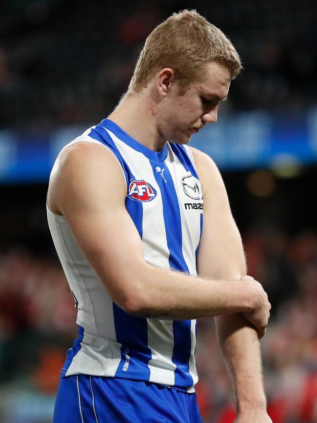 It’s been a difficult debut season for the No. 1 draft pick. Picture: Michael Willson/AFL Photos