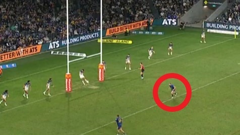 Was Lussick off-side or on the line? Photo: Fox Sports